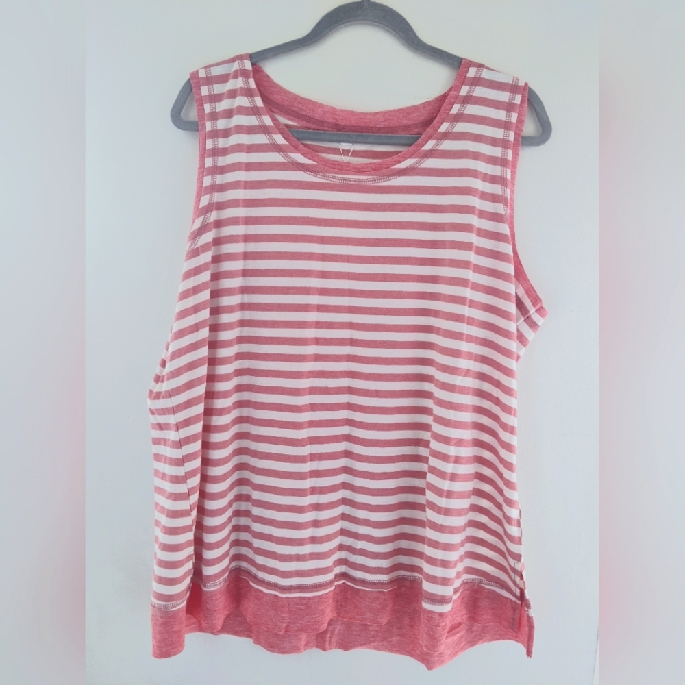 Striped Pink Sleeveless Top